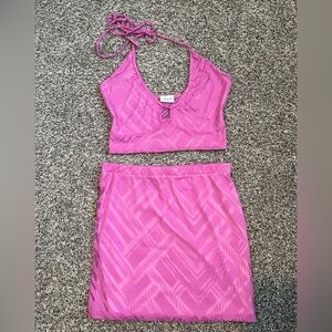 Le Lis Pink Skirt Set